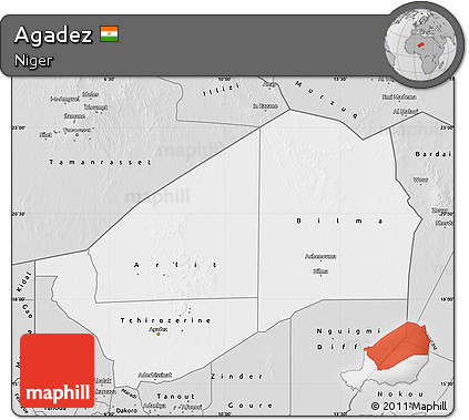 Silver Style Map of Agadez