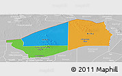 Political Panoramic Map of Agadez, lighten, desaturated