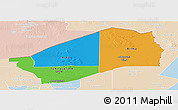 Political Panoramic Map of Agadez, lighten