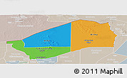 Political Panoramic Map of Agadez, lighten, semi-desaturated
