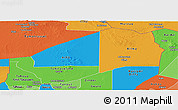 Political Panoramic Map of Agadez, political shades outside