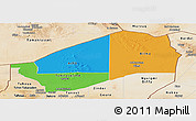 Political Panoramic Map of Agadez, satellite outside