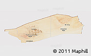 Satellite Panoramic Map of Agadez, cropped outside