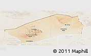 Satellite Panoramic Map of Agadez, lighten