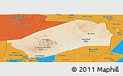 Satellite Panoramic Map of Agadez, political outside