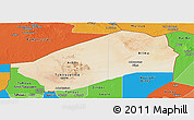 Satellite Panoramic Map of Agadez, political shades outside
