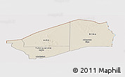 Shaded Relief Panoramic Map of Agadez, cropped outside
