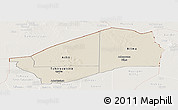 Shaded Relief Panoramic Map of Agadez, lighten