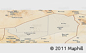 Shaded Relief Panoramic Map of Agadez, satellite outside