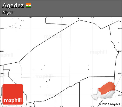 Blank Simple Map of Agadez, no labels