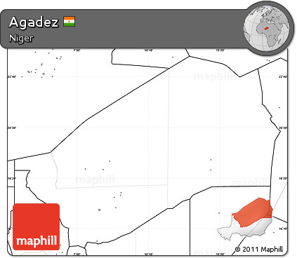 Blank Simple Map of Agadez, no labels