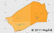 Political Shades Simple Map of Agadez, cropped outside
