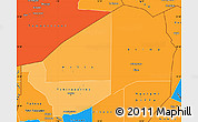 Political Shades Simple Map of Agadez, political outside