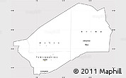 Silver Style Simple Map of Agadez, cropped outside