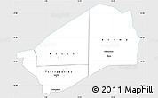 Silver Style Simple Map of Agadez, single color outside