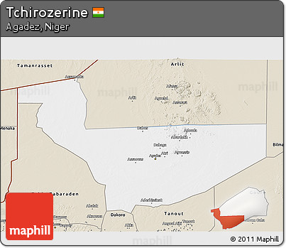 Classic Style 3D Map of Tchirozerine