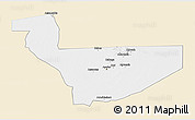 Classic Style 3D Map of Tchirozerine, single color outside