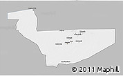 Gray 3D Map of Tchirozerine, single color outside