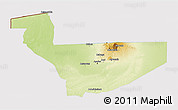 Physical 3D Map of Tchirozerine, cropped outside