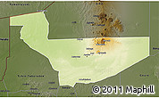 Physical 3D Map of Tchirozerine, darken