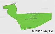 Political 3D Map of Tchirozerine, cropped outside