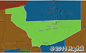 Political 3D Map of Tchirozerine, darken