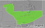 Political 3D Map of Tchirozerine, desaturated