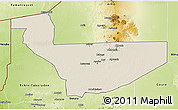 Shaded Relief 3D Map of Tchirozerine, physical outside