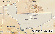 Shaded Relief 3D Map of Tchirozerine, satellite outside