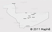 Silver Style 3D Map of Tchirozerine, single color outside