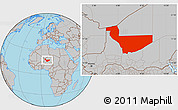 Gray Location Map of Tchirozerine