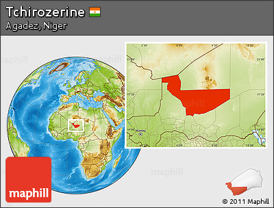 Physical Location Map of Tchirozerine