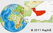 Physical Location Map of Tchirozerine, highlighted country
