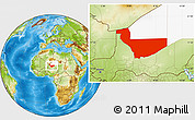 Physical Location Map of Tchirozerine, highlighted parent region