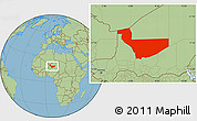 Savanna Style Location Map of Tchirozerine