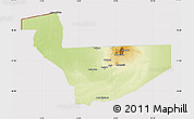 Physical Map of Tchirozerine, cropped outside