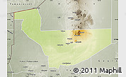 Physical Map of Tchirozerine, semi-desaturated
