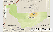Physical Map of Tchirozerine, shaded relief outside