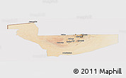 Satellite Panoramic Map of Tchirozerine, cropped outside
