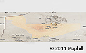 Satellite Panoramic Map of Tchirozerine, semi-desaturated