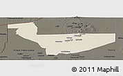 Shaded Relief Panoramic Map of Tchirozerine, darken