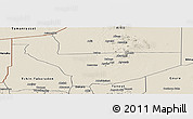 Shaded Relief Panoramic Map of Tchirozerine