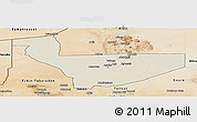Shaded Relief Panoramic Map of Tchirozerine, satellite outside