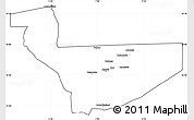 Blank Simple Map of Tchirozerine, cropped outside