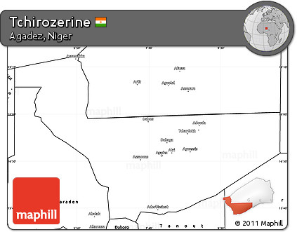 Blank Simple Map of Tchirozerine