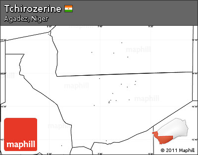 Blank Simple Map of Tchirozerine, no labels