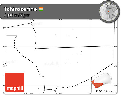 Blank Simple Map of Tchirozerine, no labels