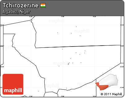 Blank Simple Map of Tchirozerine, no labels