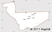 Classic Style Simple Map of Tchirozerine, cropped outside