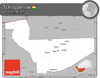 Gray Simple Map of Tchirozerine